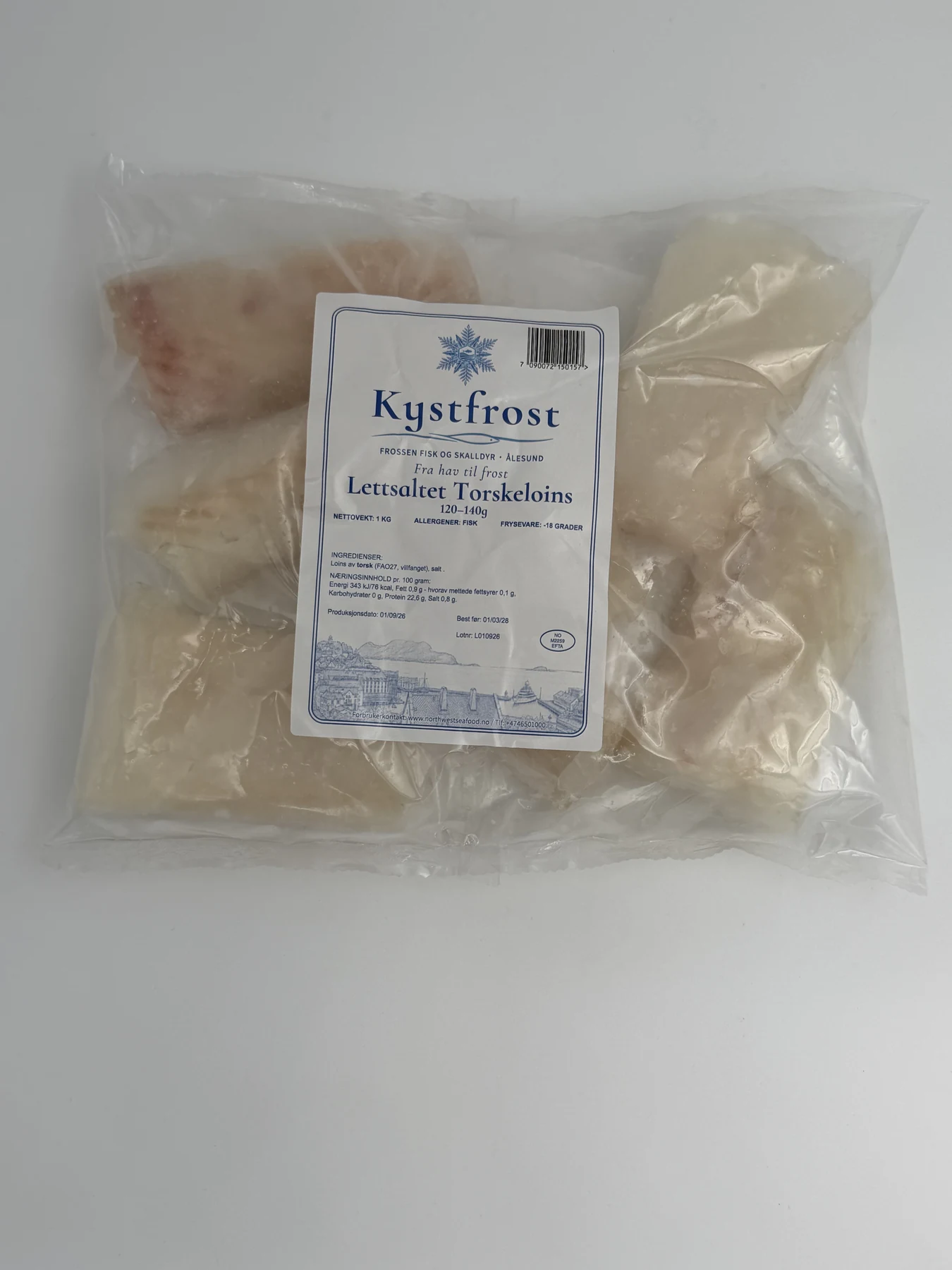 Lettsaltet torskeloins